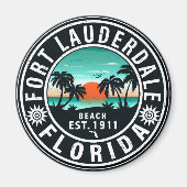 Fort Lauderdale Florida Beach Tropische Souvenirs Magneet (Voorkant)