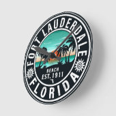 Fort Lauderdale Florida Beach Tropische Souvenirs Ronde Klok (Hoek)