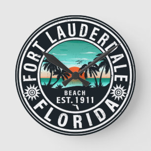 Fort Lauderdale Florida Beach Tropische Souvenirs Ronde Klok