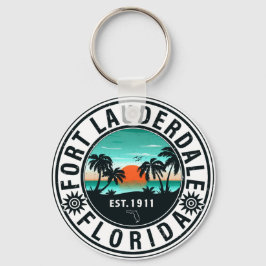 Fort Lauderdale Florida Beach Tropische Souvenirs Sleutelhanger