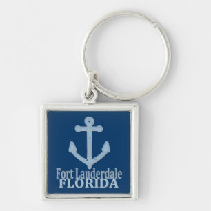Fort Lauderdale Florida blue anchor sleutelhanger