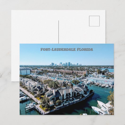 Fort-Lauderdale Florida Briefkaart (Voorkant / Achterkant)