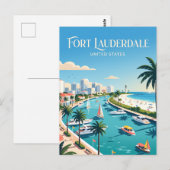 Fort Lauderdale Florida Briefkaart (Voorkant / Achterkant)