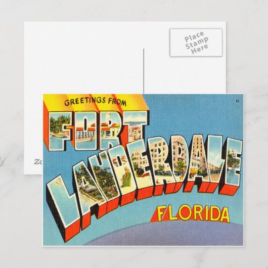 Fort Lauderdale Florida Briefkaart (Voorkant / Achterkant)