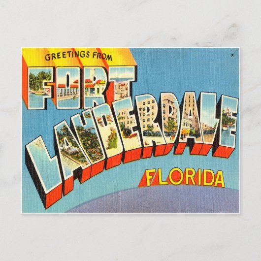 Fort Lauderdale Florida Briefkaart (Voorkant)