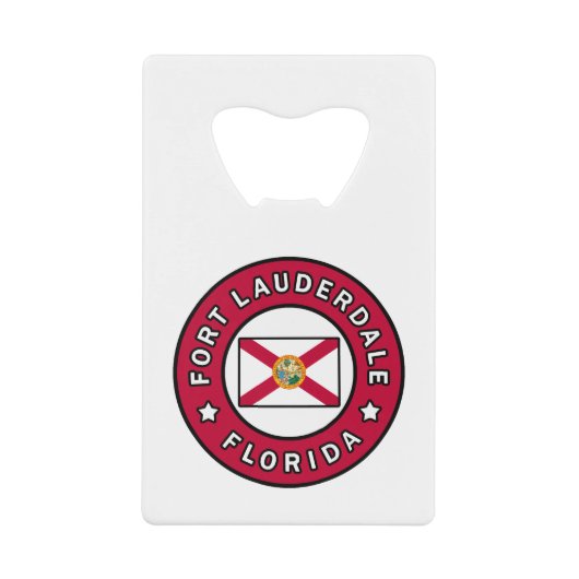 Fort Lauderdale Florida Creditkaart Flessenopener (Voorkant)