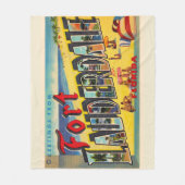 Fort Lauderdale Florida FL Briefkaart met grote le Fleece Deken (Voorkant)