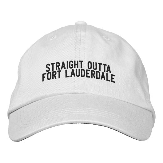 Fort Lauderdale Florida Hoed Geborduurde Pet (Voorkant)