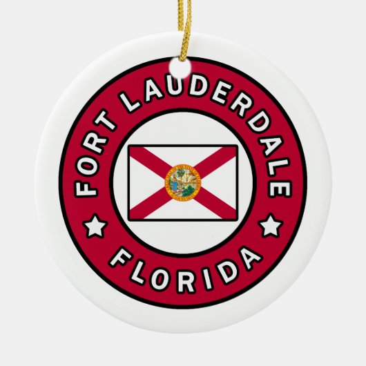 Fort Lauderdale Florida Keramisch Ornament (Voorkant)