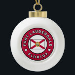Fort Lauderdale Florida Keramische Bal Ornament<br><div class="desc">Fort Lauderdale Florida</div>
