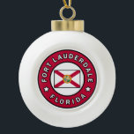Fort Lauderdale Florida Keramische Bal Ornament<br><div class="desc">Fort Lauderdale Florida</div>