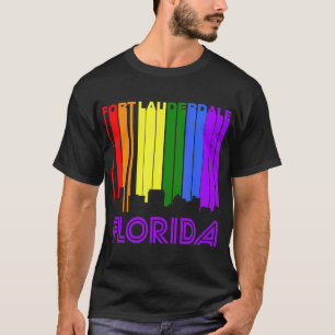 Fort Lauderdale Florida LGBTQ Gay Pride Skyline T-shirt