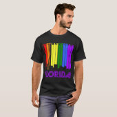 Fort Lauderdale Florida LGBTQ Gay Pride Skyline T-shirt (Voorkant volledig)