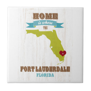 Fort Lauderdale, Florida Map - Home is waar Tegeltje