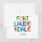 Fort Lauderdale Florida Mid Century, Pop Art, Briefkaart (Voorkant / Achterkant)