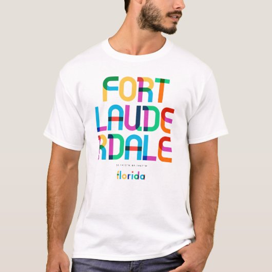 Fort Lauderdale Florida Mid Century, Pop Art, T-shirt (Voorkant)