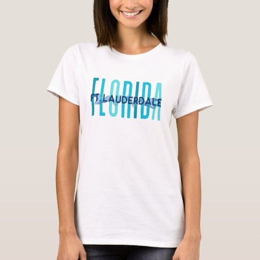 Fort Lauderdale Florida (Ocean Wave) T-shirt (Voorkant)