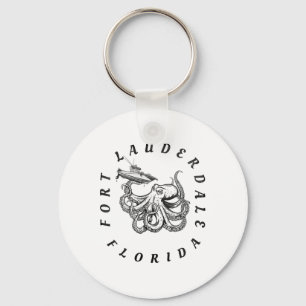 Fort Lauderdale Florida Octopus Zoutwater Diepzee Sleutelhanger
