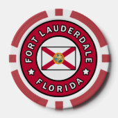Fort Lauderdale Florida Poker Chips (Voorkant)