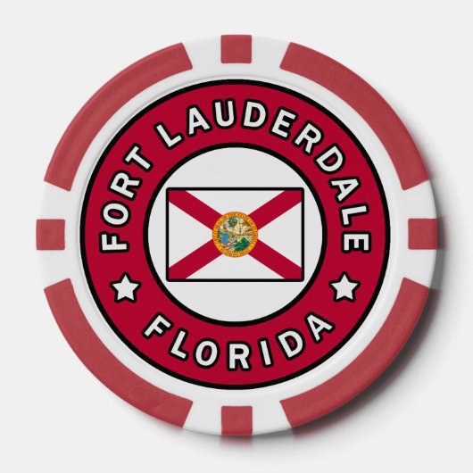 Fort Lauderdale Florida Poker Chips (Voorkant)
