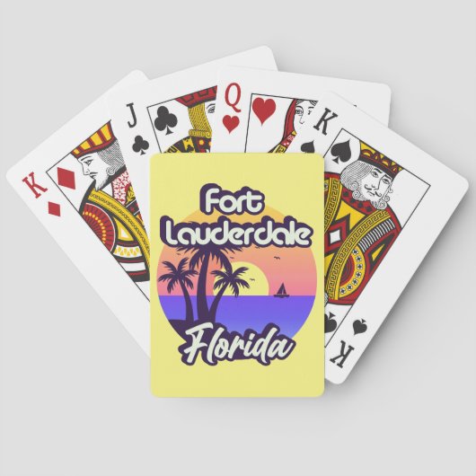 Fort Lauderdale Florida Pokerkaarten (Achterkant)