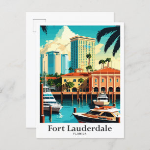 Fort Lauderdale Florida reisillustratie Briefkaart