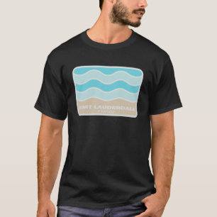 Fort Lauderdale Florida Retro FL Waves Beach Souve T-shirt
