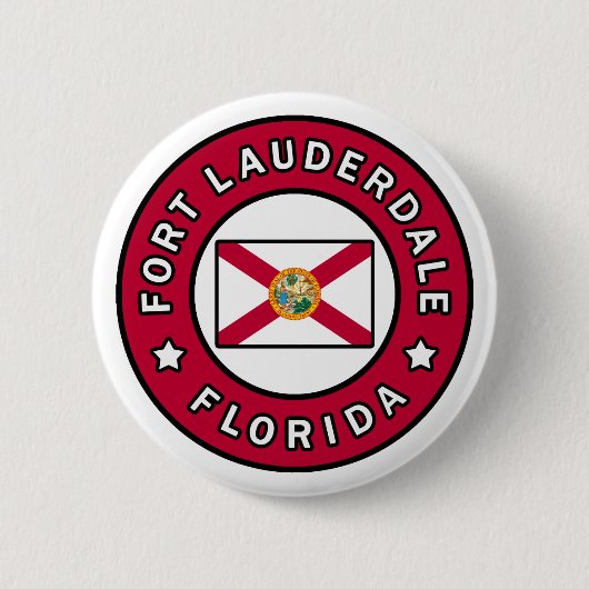 Fort Lauderdale Florida Ronde Button 5,7 Cm (Voorkant)