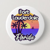 Fort Lauderdale Florida Ronde Button 7,6 Cm (Voorkant)