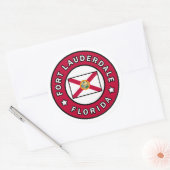 Fort Lauderdale Florida Ronde Sticker (Envelop)