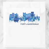 Fort Lauderdale Florida Skyline Blue Rechthoekige Sticker (Tas)