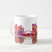 Fort Lauderdale Florida Skyline Koffiemok (Voorkant links)