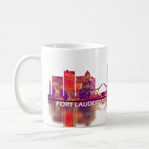 Fort Lauderdale Florida Skyline Koffiemok