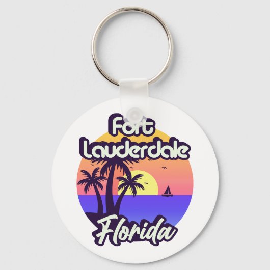 Fort Lauderdale Florida Sleutelhanger (Voorkant)