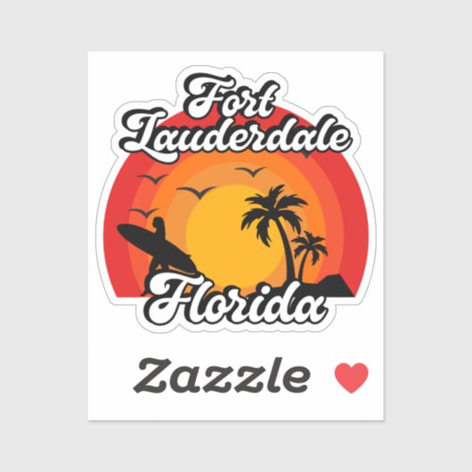 Fort Lauderdale, Florida Sticker (Vel)