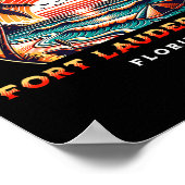 Fort Lauderdale Florida Strand Ouderwets Poster (Hoek)
