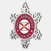 Fort Lauderdale Florida Tin Sneeuwvlok Ornament (Rechts)