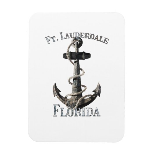 Fort Lauderdale Florida Vacation Nautical Anchor S Magneet (Verticaal)