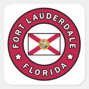 Fort Lauderdale Florida Vierkante Sticker