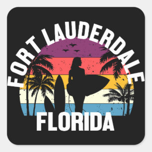 Fort Lauderdale, Florida Vierkante Sticker