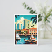 Fort Lauderdale Florida vintage reizen Briefkaart (Staand voorkant)