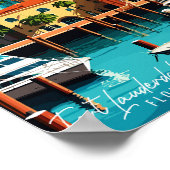 Fort Lauderdale Florida vintage reizen Poster (Hoek)