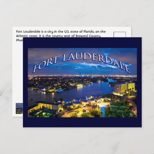 Fort Lauderdale, Florida, VS Briefkaart (Voorkant / Achterkant)
