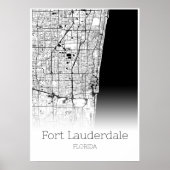 Fort Lauderdale Map - Florida - City Map Poster (Voorkant)