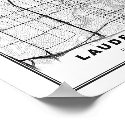 Fort Lauderdale Map Poster (Hoek)