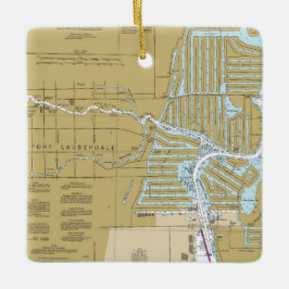 Fort Lauderdale Nautical Chart Keramisch Ornament