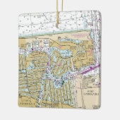 Fort Lauderdale Nautical Chart Keramisch Ornament (Links)