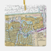 Fort Lauderdale Nautical Chart Keramisch Ornament (Voorkant)