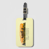 Fort Lauderdale Silhouette & Coördinaten  Bagagelabel (Voorkant (verticaal))