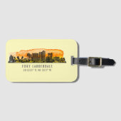 Fort Lauderdale Skyline & Coordinates Bagagelabel (Voorkant (horizontaal))